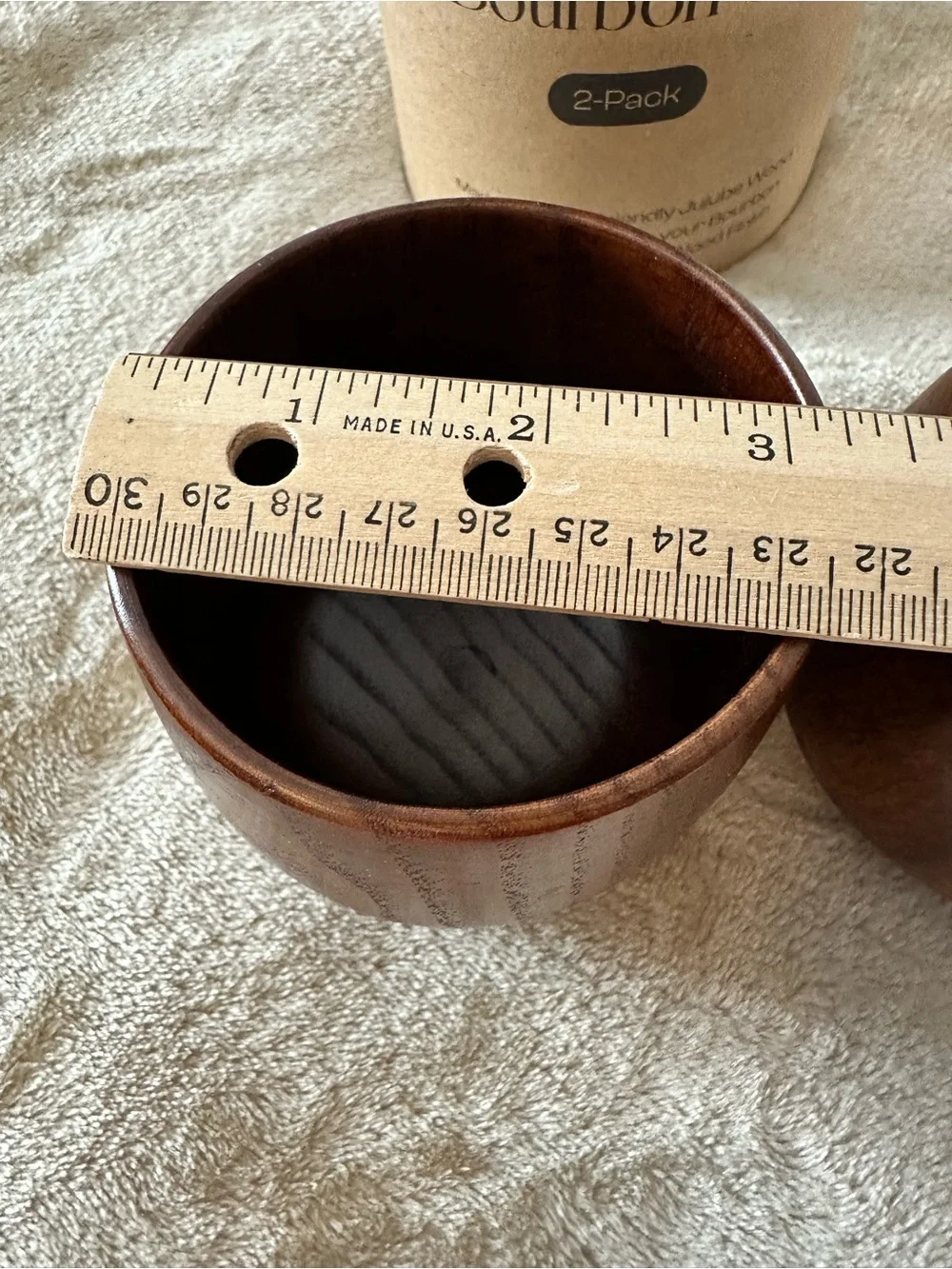 Monsanto Elegant Brown Wooden Bourbon Cups - 2 Pack New in Box